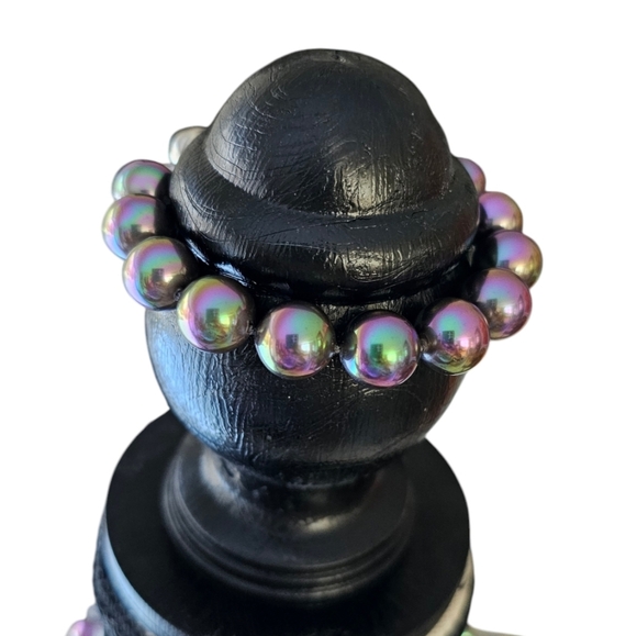 RARE Majorica Lyra Gray 10mm Pearl 925 Necklace & Bracelet Set - Picture 8 of 8